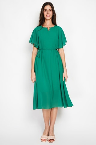 Vestido estilo patinadora - Verde-esmeralda
