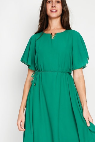 Vestido estilo patinadora - Verde-esmeralda