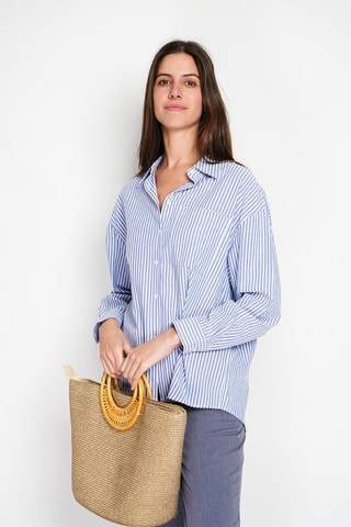 Camisa em linho - Índigo