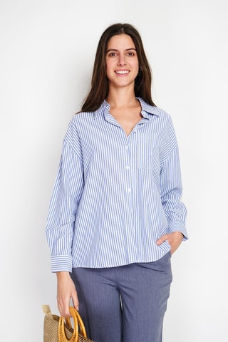 Camisa em linho - Índigo