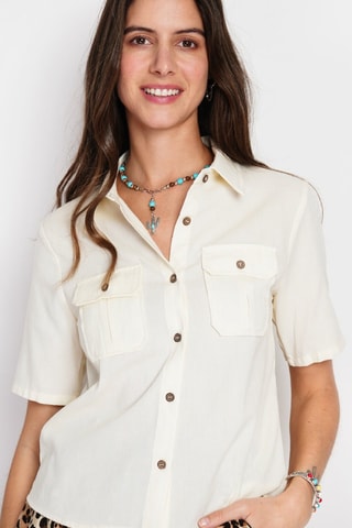 Camisa em linho - Branco