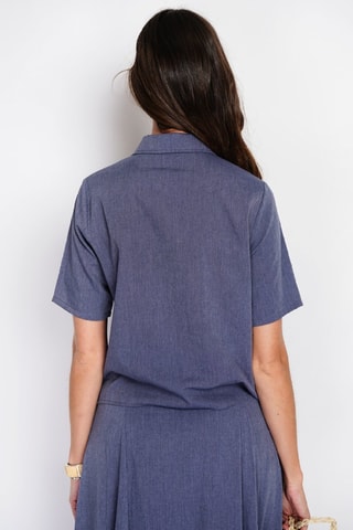 Camisa em linho - Azul