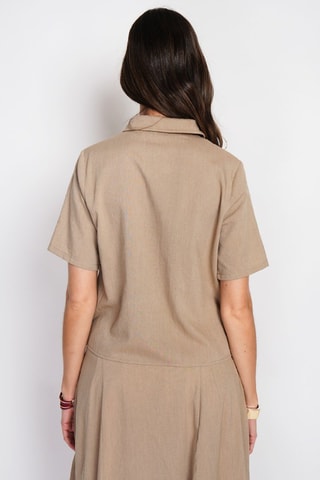 Camisa em linho - Camel