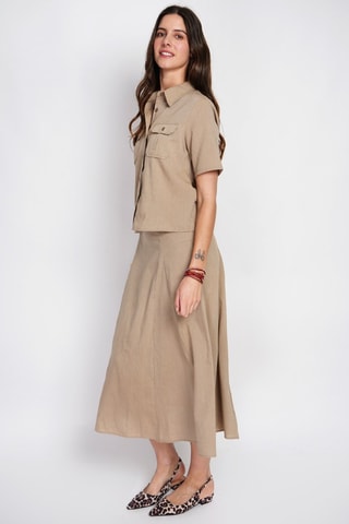 Camisa em linho - Camel