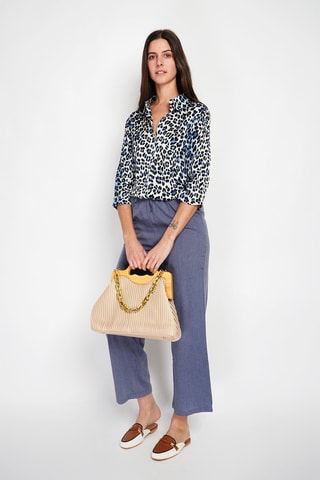 Camisa - Azul-claro e cru