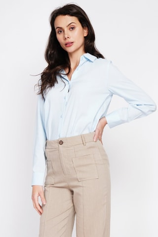 Camisa em linho - Azul