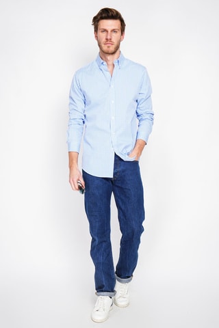 Camisa - Azul-celeste e branco