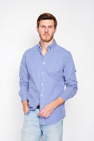 Camisa - Azul-marinho e branco