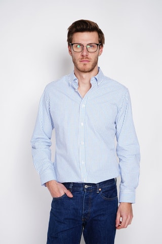 Camisa - Branco e azul