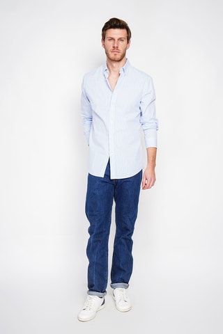 Camisa - Azul-celeste e branco