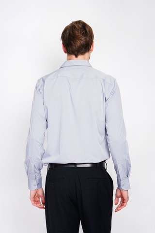 Camisa direita em bambu - Cinzento-pérola