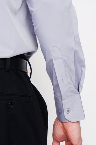 Camisa direita em bambu - Cinzento-pérola
