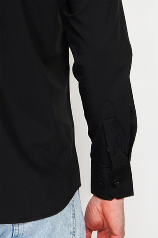Camisa direita em bambu - Preto