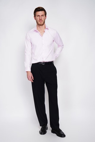 Camisa direita em bambu - Rosa
