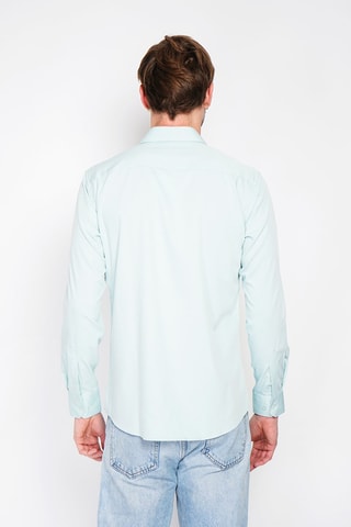 Camisa direita em bambu - Verde-água
