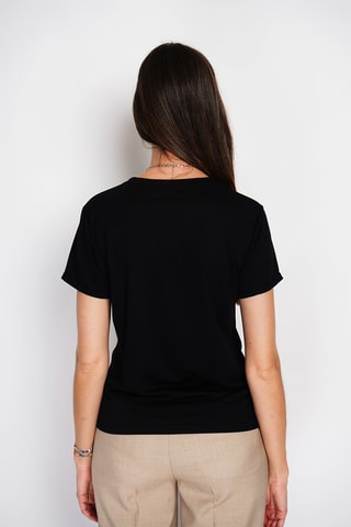 T-shirt em linho - Preto