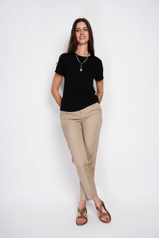 T-shirt em linho - Preto