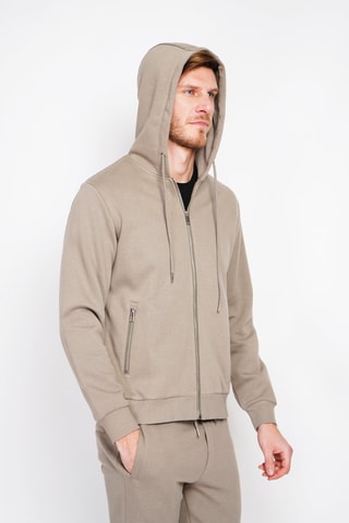 Sweat com capuz - Bege