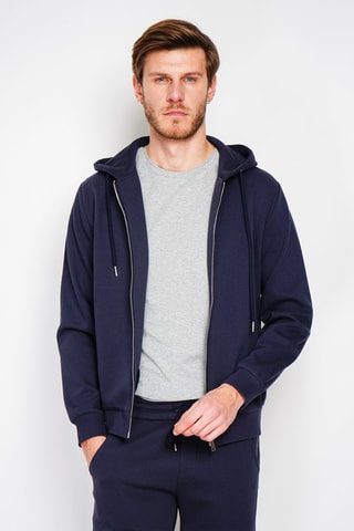 Sweat com capuz - Azul-marinho