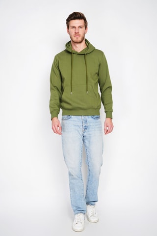 Sweat com capuz - Verde-azeitona
