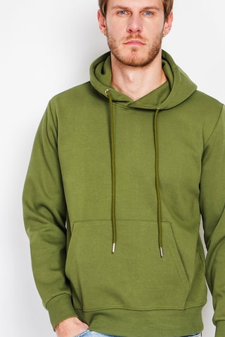 Sweat com capuz - Verde-azeitona
