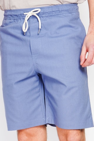 Bermudas em linho - Azul