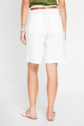 Bermudas direitas em linho - Branco