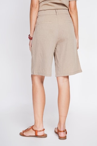 Bermudas direitas em linho - Camel