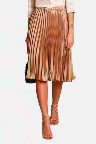 Saia plissada em seda 
Dourado