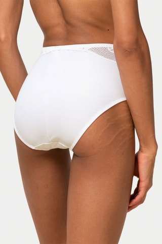 Culotte taille haute Modern Lace+Cotton Maxi - Blanc