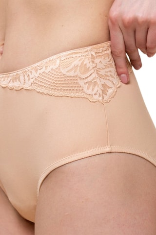 Culotte taille haute Modern Lace+Cotton Maxi - Nude