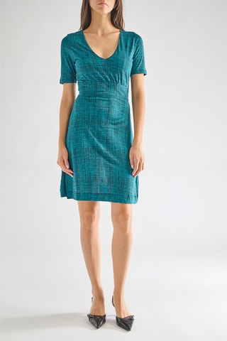 Vestido direito Texture - Azul