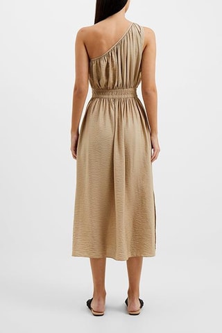 Vestidos midi assimétrico Faron - Bege