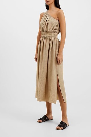 Vestidos midi assimétrico Faron - Bege