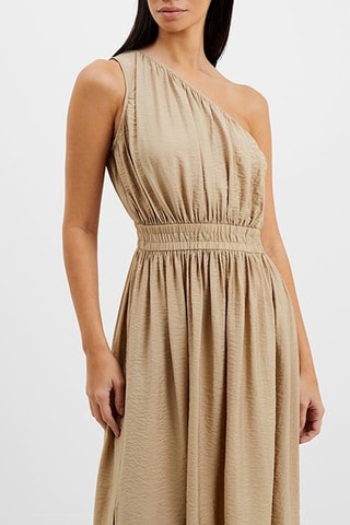 Vestidos midi assimétrico Faron - Bege