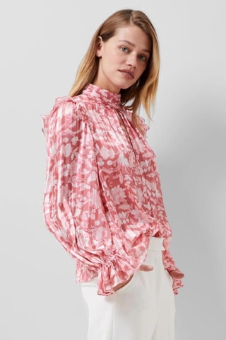 Blouse volantée plissée Cynthia - Rose