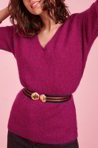 Pull en mohair et mérinos Darene - Violet