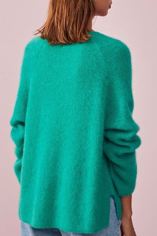 Pull en mohair et alpaga Boston - Vert menthe