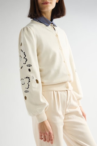 Gilet en mérinos Calypso - Beige
