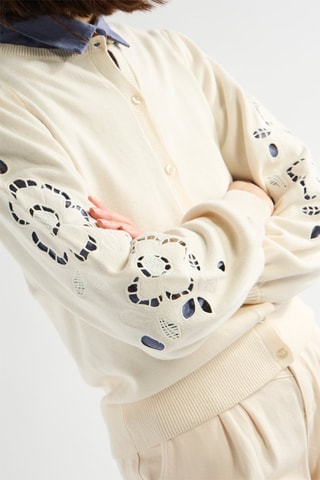 Gilet en mérinos Calypso - Beige