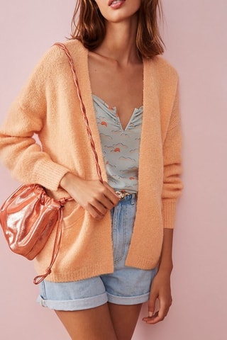 Gilet en mohair et mérinos Arouli - Orange