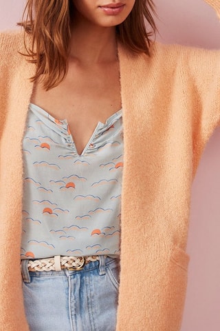Gilet en mohair et mérinos Arouli - Orange