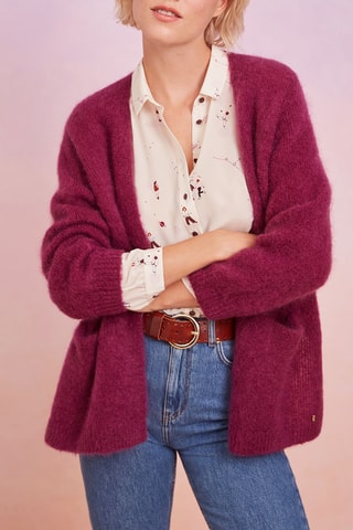 Gilet en mohair et laine Brandy - Violet