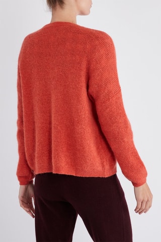 Gilet en super kid mohair et baby alpaga - Orange