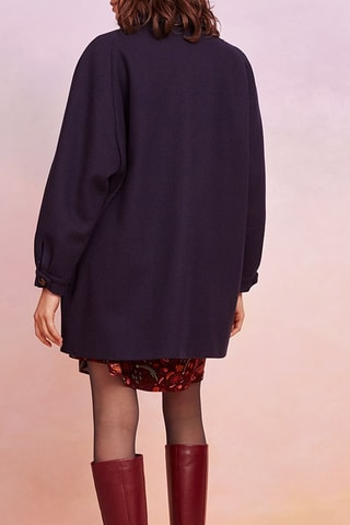Manteau en laine vierge Neo - Bleu marine