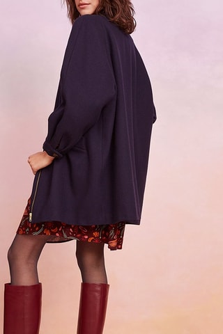 Manteau en laine vierge Neo - Bleu marine