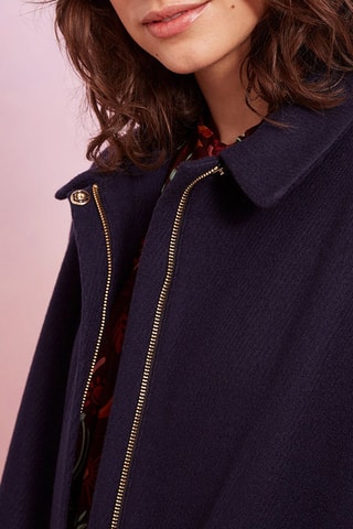 Manteau en laine vierge Neo - Bleu marine