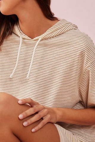 Robe sweat à capuche Hadid - Beige
