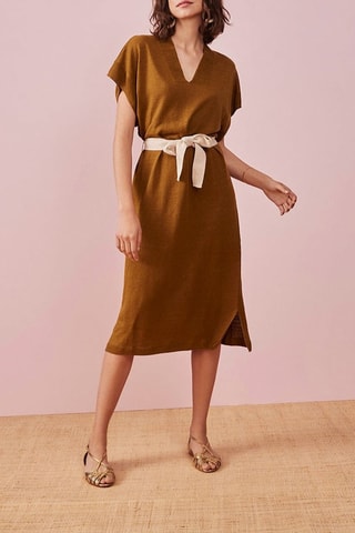 Robe droite Bastia - Marron