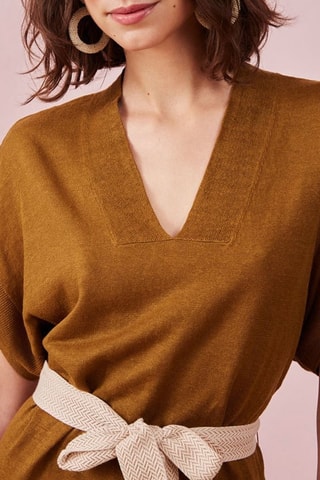 Robe droite Bastia - Marron
